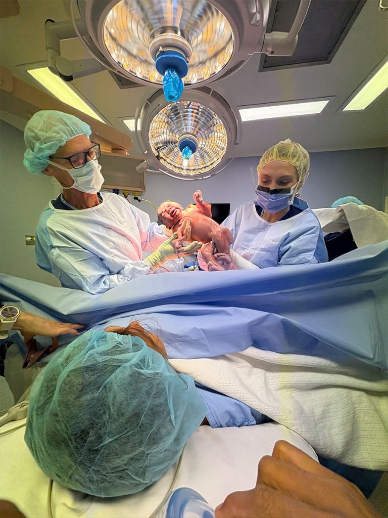 Caesarean section birth by Dr Ebony